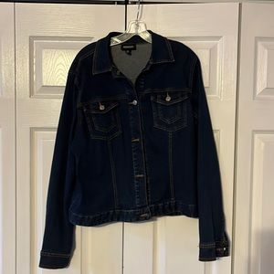 Metro style dark jean jacket.